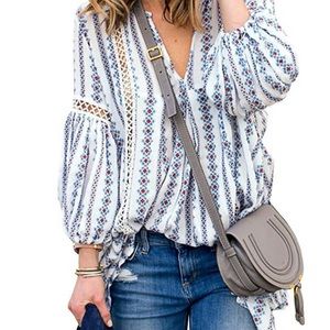 Boho blouse. Super cute! Excellent condition. Worn once.